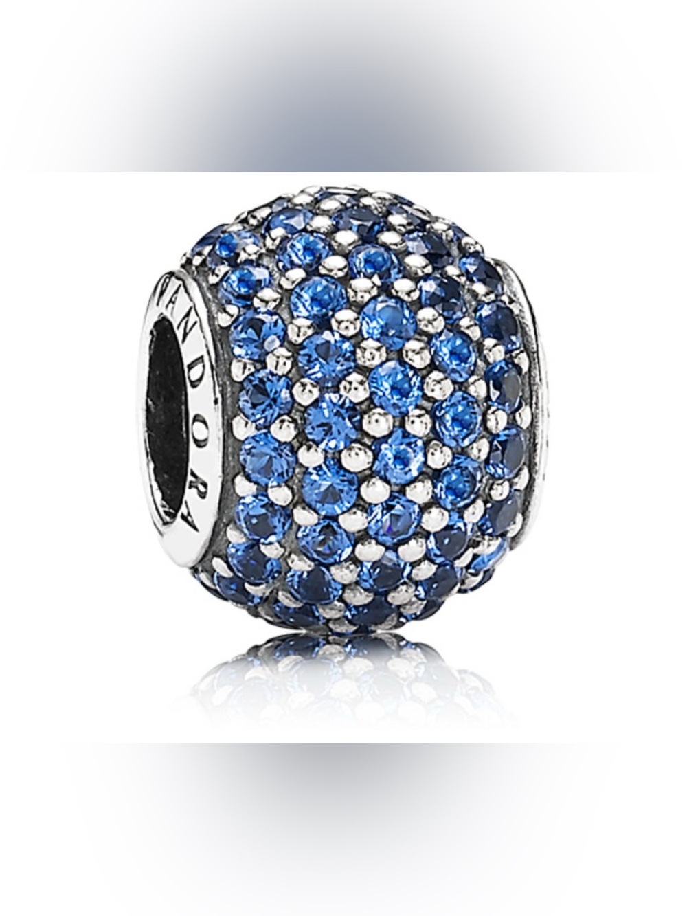Authentic Pandora Retired Pave Lights Blue Nano Zirconia Crystal S925 Ale Charm